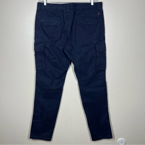 Incotex Mens Navy Blue Slim Fit Cargo Slacks Pants 100% Cotton Size 38 Waist - Picture 8 of 11